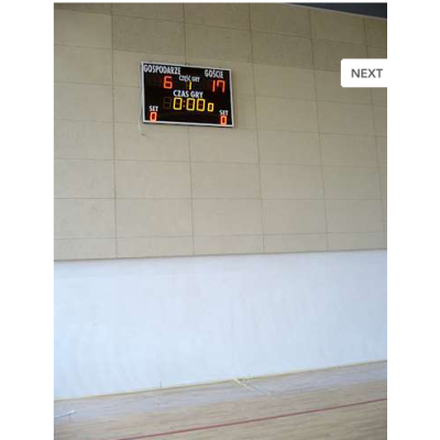 Tablica wyników- hala