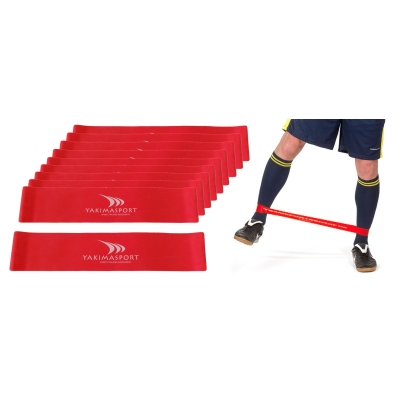 Резинка для фитнеса - набор из 20 красных резинок среднего сопротивления