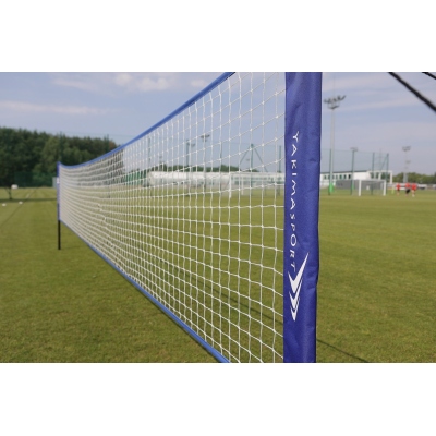 Soccer tennis net on natural turf, 6m