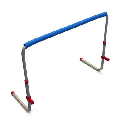 Height-adjustable aluminium self-returning hurdle 70-106 cm