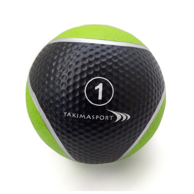 1 kg schwerer Medizinball aus Gummi – Krafttraining und Fitness