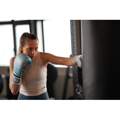 Mănuși de sex feminin MANDALA BLUE/GREY