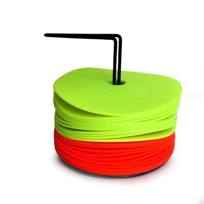 Markere pentru teren plat (covoare de marcare) - set de 20 buc. galben-portocaliu