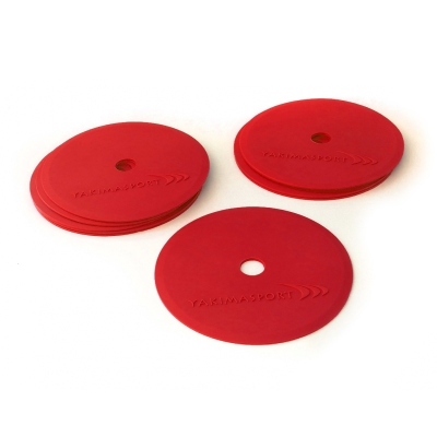 Flachfeldmarker (Markierungsmatten) - 10er-Satz rot