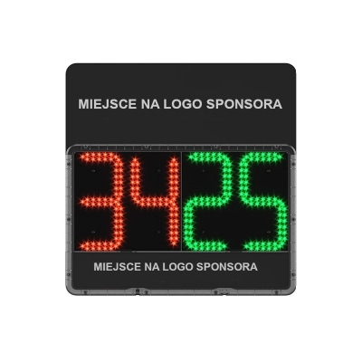 Tablă electronică pentru schimbarea jucătorilor - față-verso cu spațiu dublu pentru logo-ul sponsorului + geantă de transport