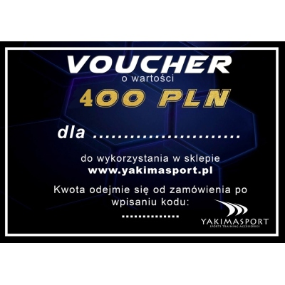 400 PLN értékű ajándékutalvány – Edzőeszközök és kiegészítők