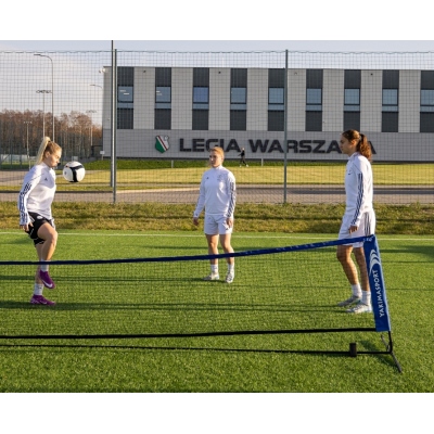 Soccer tennis net on artificial turf 6m