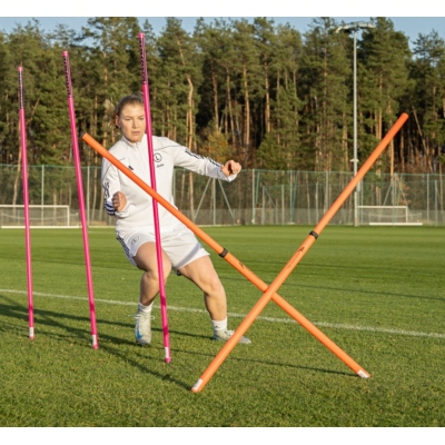 10x 170cm Trainings- und Slalomstange - teleskopierbar, faltbar