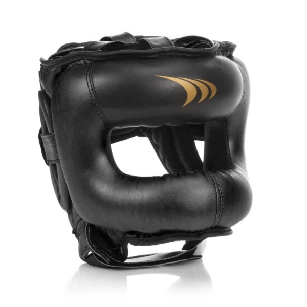 Boxhelm mit Nasenschutz – PRO SCHWARZ