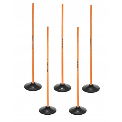 Slalom obstacle course 100cm poles + rubber base