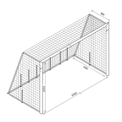 Aluminiumtor 3 x 1,5 m | Yakimasport BR0003