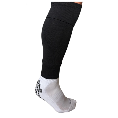 Getry piłkarskie czarne skarpety bez stóp
