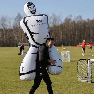 Samostavná nafukovací zeď 195 cm – trénink brankářů