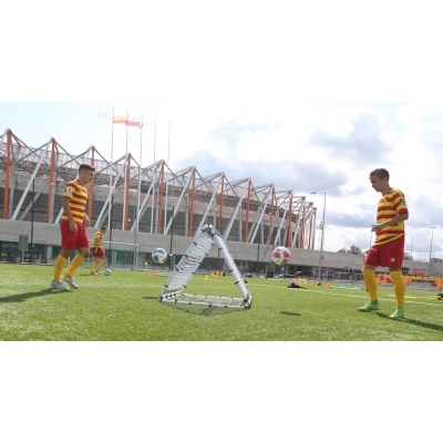 Rebounder triplu, cadru de plasă