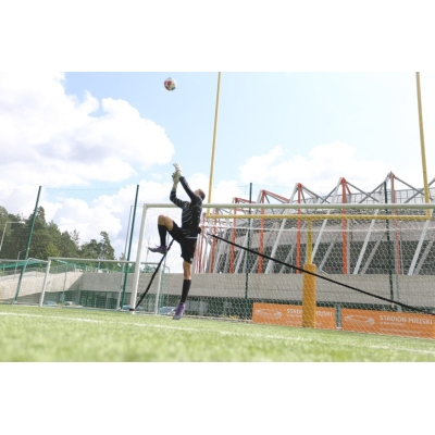 Rubber for goalkeeper training