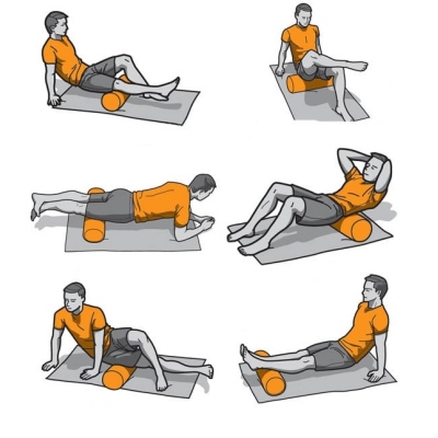 Massagerolle, Flachrolle BLACK